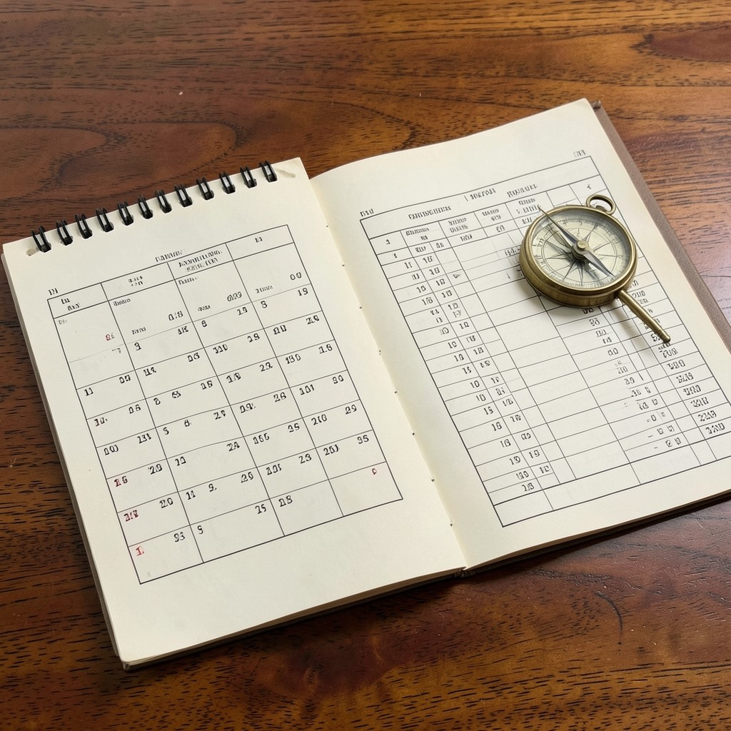 Calendario laboral con horas marcadas y documento de reducción de jornada